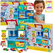 Masy plastyczne - PLAY DOH CIASTOLINA ZESTAW PREZENT DLA DZIECKA - RESTAURACJA KUCHNIA XXL + EBOOK - miniaturka - grafika 1