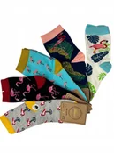 Skarpetki damskie - Skarpetki Damskie różno - kolorowe / skarpety damskie wielokolorowe 35 - 38 - miniaturka - grafika 1