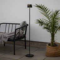 Lampy ogrodowe - Konstsmide Ładna lampa stojąca LED z akumulatorem, czarna, aluminium, IP54, - miniaturka - grafika 1