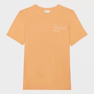Koszulki sportowe męskie - Męski t-shirt z nadrukiem Outhorn OTHWSS24TTSHM1490 - pomarańczowy - grafika 1