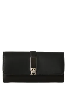 Tommy Hilfiger Portfel damski Kobiety Sztuczna skóra czarny jednolity, ONE SIZE - Portfele - miniaturka - grafika 1