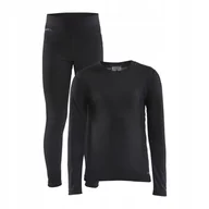 Pozostała odzież narciarska - CRAFT Core Warm Base Layer Set Kids, czarny 146 2021 Zestawy bielizny termicznej i narciarskiej 1909712-999000-146 - miniaturka - grafika 1