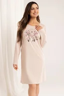 Bielizna nocna - Koszula nocna Bethy beżowa XXL - miniaturka - grafika 1