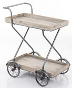 Ławy i stoliki kawowe - Stolik kawowy na kółkach CASA ROMA z półką - miniaturka - grafika 1