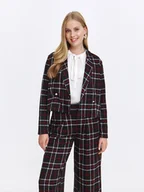 Marynarki i żakiety damskie - Żakiet damski w kratę - miniaturka - grafika 1