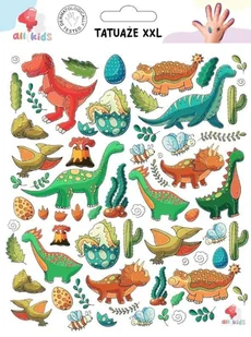 Tatuaże zmywalne dla dzieci Dinozaury Xxl - Zabawki kreatywne - miniaturka - grafika 1