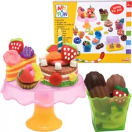 Prace ręczne dla dzieci - Kolorowe desery zestaw XL masa plastyczna i akcesoria 21 elementów - miniaturka - grafika 1