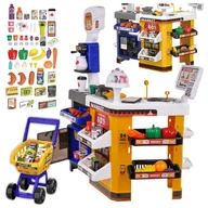 Zabawy w naśladowanie dorosłych - Supermarket SKLEP Z AKCESORIAMI DUŻY MARKET DLA DZIECI KASA WÓZEK SKANER XL - miniaturka - grafika 1