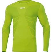 Koszulki sportowe męskie - JAKO Unisex Comfort 2.0 koszulka z długim rękawem dla dzieci zielony zielony neonowy XXS - miniaturka - grafika 1