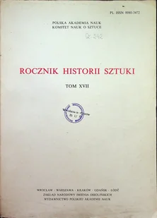Rocznik historii sztuki tom XVII - Książki o kulturze i sztuce - miniaturka - grafika 1