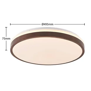 Lindby Faustina lampa sufitowa LED, brązowa - Lampy sufitowe - miniaturka - grafika 2