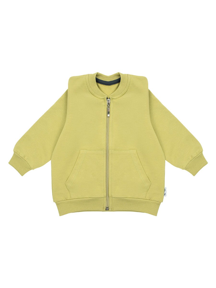 Chłopięca bluza bomberka ze stójką limonkowa Nicol,r.134