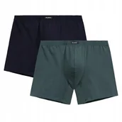 Majtki męskie - BOKSERKI MĘSKIE bawełniane długie 2-pack 2MH-173 wygodne Atlantic *L - miniaturka - grafika 1