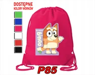 Torby szkolne - WOREK SZKOLNY NA WF BUTY DLA DZIECKA NIEBIESKI PIESEK KRÓLIKO + IMIĘ - miniaturka - grafika 1