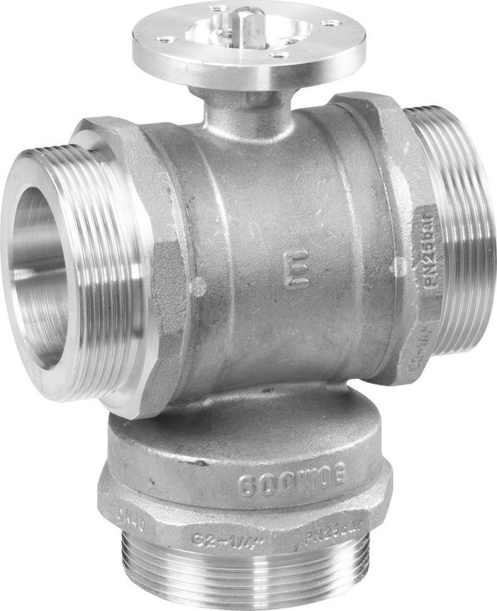 Honeywell Zawór kulowy regulacyjny 3-dr., DN25, G11/2,kvs=10, bez napędu MVNR2