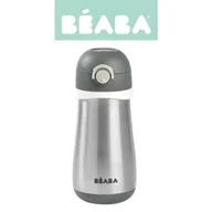 Butelki termiczne - Beaba, Bidon termiczny termobutelka, 350 ml, Mineral grey - miniaturka - grafika 1
