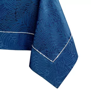 Obrus Gaia Indygo Tłoczony Roślinny 140x200 AmeliaHome - TCLOTH/AH/GAIA/BRD/PPG/INDIGO/140X200 - Obrusy i serwetki - miniaturka - grafika 1