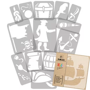 szablon malarski wielokrotny (14 szt.) // ŚWIAT PIRATÓW - Szablony malarskie - miniaturka - grafika 1