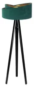 Lampy stojące - Zielono-czarna drewniana lampa stojąca trójnóg D8-A09 - miniaturka - grafika 1
