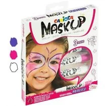 Carioca Kredki do twarzy MaskUP Princess 3 kolory - Przybory szkolne - miniaturka - grafika 1