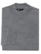 Swetry męskie - Szary sweter męski - półgolf SW89 r. 2XL - miniaturka - grafika 1