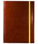 Notesy i bloczki - Notes książkowy A4 Sena JASNY BRĄZ gumka zamykająca żółta, notatnik - miniaturka - grafika 1