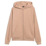 Bluzy sportowe damskie - Bluza damska 4F Sweatshirt F1977 Rozmiar: XL / Kolor: beżowy - miniaturka - grafika 1