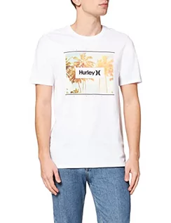 Koszulki męskie - Hurley T-shirt męski Bloomer Photo PRM Tee Ss, biały, s - grafika 1