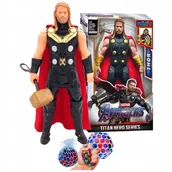 Figurki dla dzieci - Figurka THOR Avengers Zabawka Dźwięk Ruchome Kończyny Dźwięk Duża 30cm - miniaturka - grafika 1