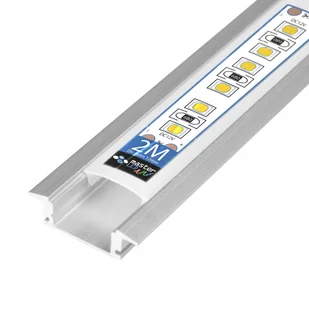 profil Led aluminiowy Taśmy Z Kloszem 2m wpuszczany anodowany klosz - Akcesoria do oświetlenia - miniaturka - grafika 1