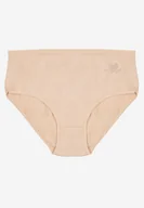 Majtki damskie - Beżowe Gładkie Majtki Figi z Bawełny Idina - miniaturka - grafika 1