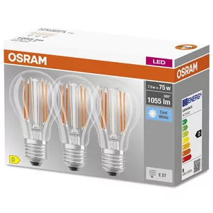 Osram żarówka filament LED E27 7,5W 4 000 K 3 szt. - Żarówki LED - miniaturka - grafika 1