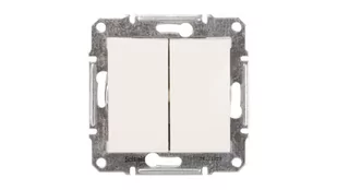 LEDart schodowy podwójny, Schneider Electric SEDNA SDN0600123, bez ramki, kolor kremowy - Wyłączniki światła i elektryczne - miniaturka - grafika 1