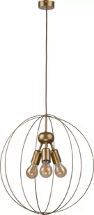 Nowodvorski LAMPA wisząca BULLET 9061 metalowa OPRAWA druciany ZWIS kula ball złota 9061 - Lampy sufitowe - miniaturka - grafika 1