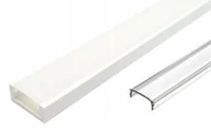 Akcesoria do oświetlenia - Profil Pcv Biały Nawierzchniowy do Led 1m +klosz - miniaturka - grafika 1