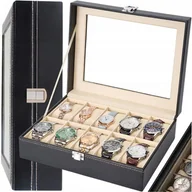 Akcesoria do zegarków - Pudełko Etui Organizer Szkatułka Na Zegarki 10szt - miniaturka - grafika 1