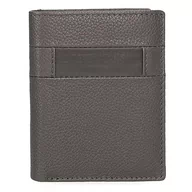 Portfele - Pepe Jeans Checkbox Portfel pionowy z portmonetką Szary 8,5x10,5x1 cms Skóra, Szary, Talla única, Portfolio pionowe z toreb - miniaturka - grafika 1