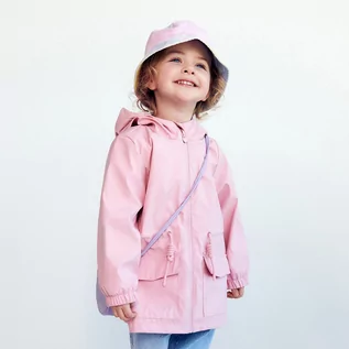 Kurtki i płaszcze dla dziewczynek - Reserved Gumowany płaszcz - Różowy - grafika 1