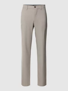 Spodnie męskie - Spodnie o kroju regular fit z dodatkiem wiskozy i fakturowanym wzorem - grafika 1