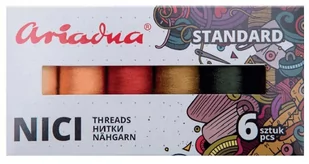 Zestaw nici Talia 120/200mb 6 kolorów JESIENNYCH Ariadna - Pasmanteria - miniaturka - grafika 1