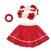 Dresy i komplety dla dziewczynek - ZESTAW NARODOWY BIAŁO-CZERWONY S/M 3el - miniaturka - grafika 1