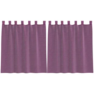 vidaXL Zasłony woalowe z kieszeniami na drążek 2 szt. Fioletowe - Zasłony vidaXL Zasłony woalowe z kieszeniami na drążek 2 szt. Fioletowe - Zasłony - miniaturka - grafika 1
