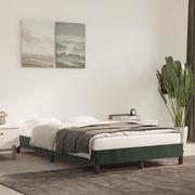Łóżka - Lumarko Rama łóżka, ciemnozielona, 120x200 cm, tapicerowana aksamitem - miniaturka - grafika 1