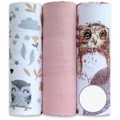 Pieluchy - Ega Kids Zestaw Pieluszki Muślinowe Wzorzyste 3 szt. 60x80 cm - miniaturka - grafika 1