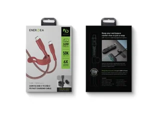 ENERGEA kabel Flow USB-C - USB-C 1.5m czerwony/red 240W 5A PD Fast Charge - Kable - miniaturka - grafika 10