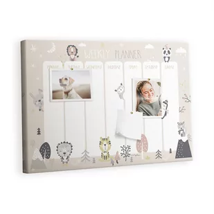 Kolorowy Organizer - Tablica Korkowa z Pinezkami - Plan tygodniowy 60x40 cm - Tablice i flipcharty - miniaturka - grafika 1