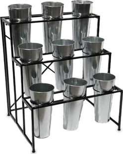 Art-Pol Stojak metalowy Na Kwiaty do Kwiaciarni 9 osłonki - Donice - miniaturka - grafika 1