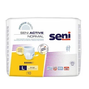 Seni Active Normal Majtki chłonne L, 10 sztuk - Bielizna lecznicza - miniaturka - grafika 2