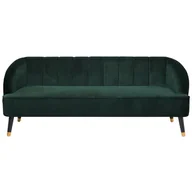 Sofy i kanapy - Beliani Sofa trzyosobowa welur szmaragdowa ALSVAG - miniaturka - grafika 1