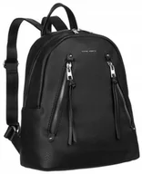 Plecaki - Stylowy plecak damski ze skóry ekologicznej na suwak — David Jones - miniaturka - grafika 1